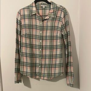 James Perse Plaid Button Down Shirt